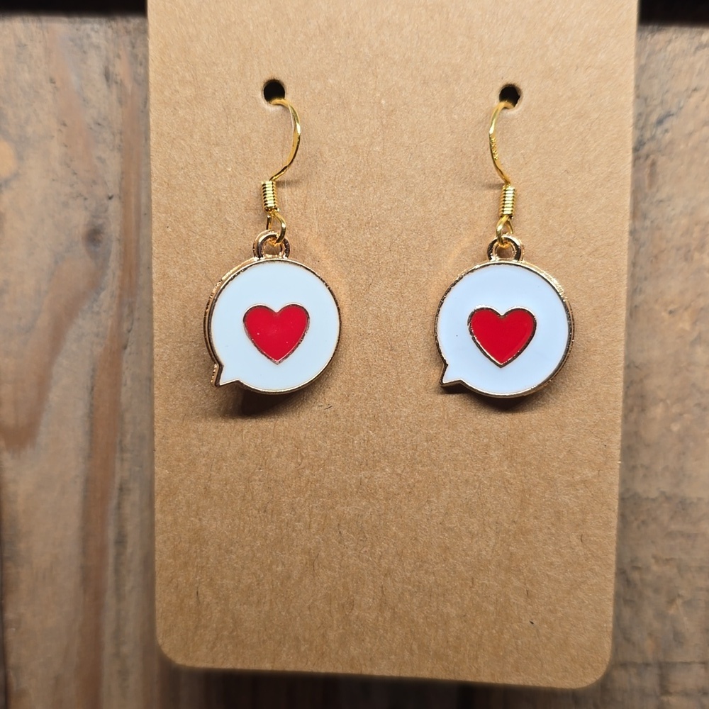 Valentine's Day Chat Heart Earrings